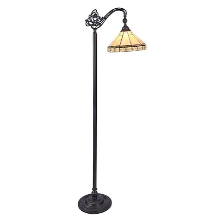 Chloe Lighting Belle Tiffany-Style 1 Light Reading Floor Lamp - 11 in. CH31315MI11-RF1